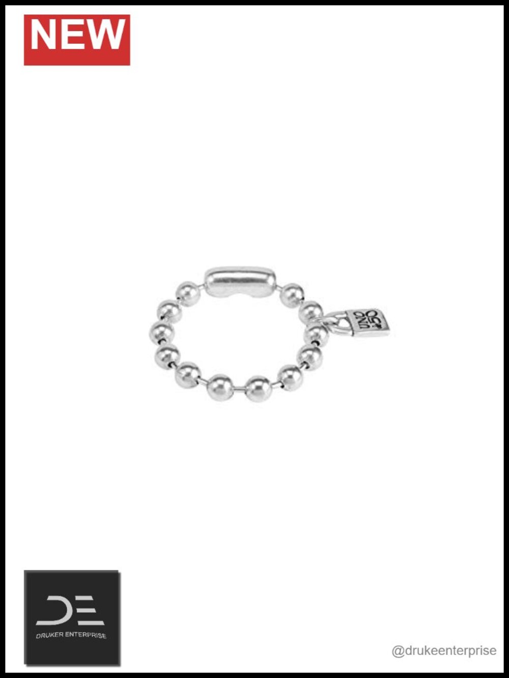 Handmade Silver-Plated Bangle Bracelet with Padlock Charm